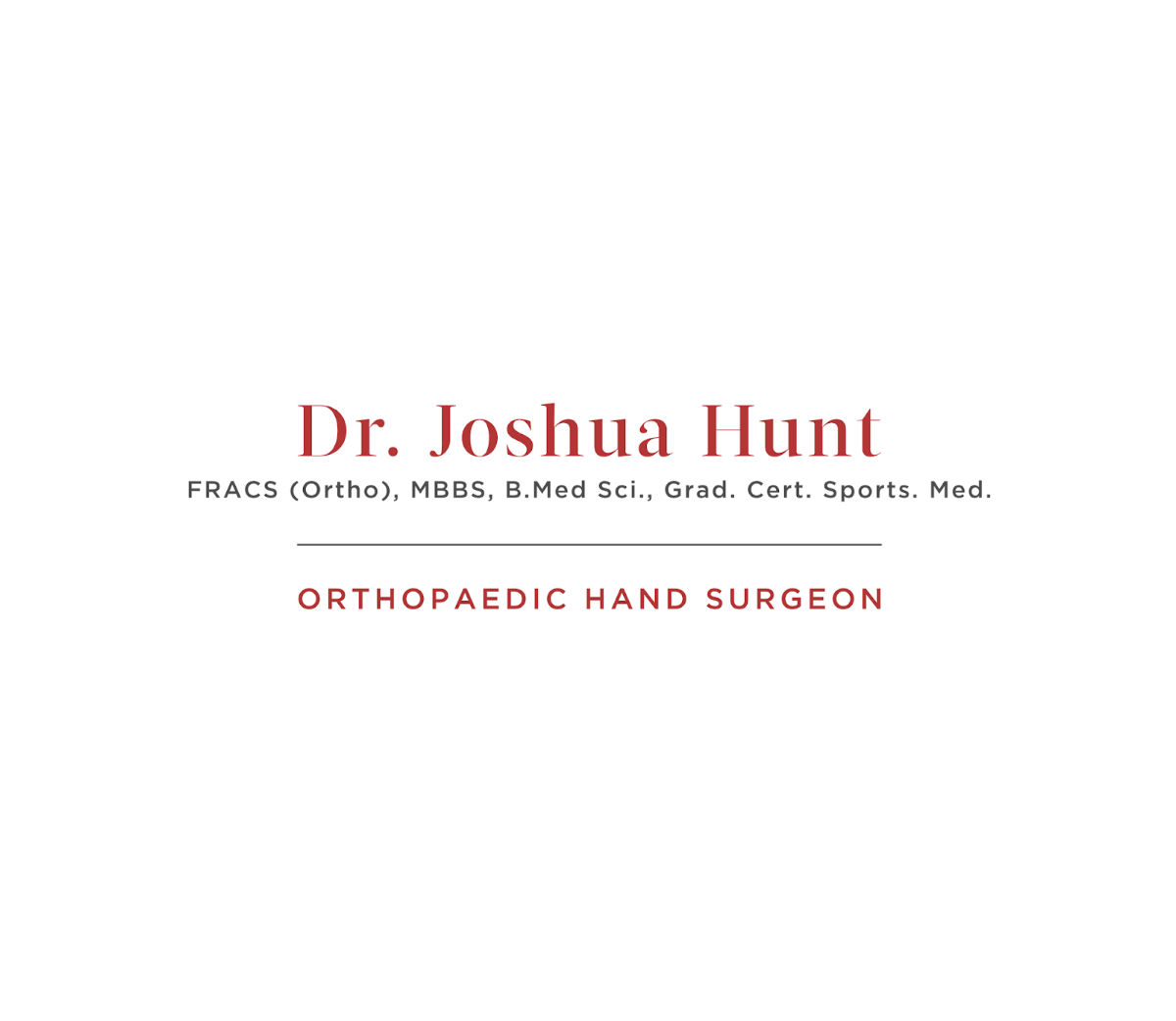 Dr Joshua Hunt